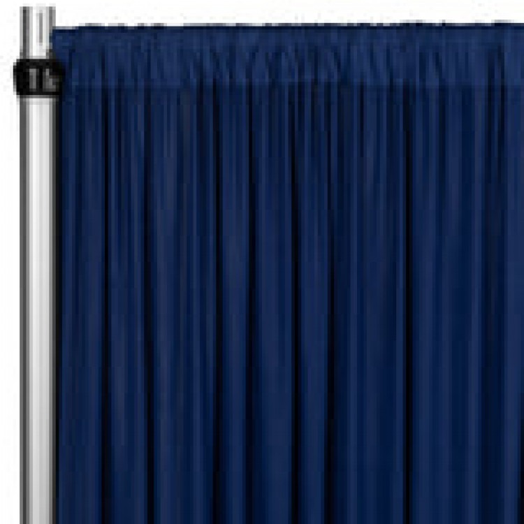 Navy Blue Stretch Drape, 5' x 16'