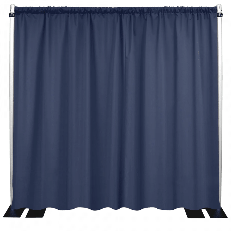 Blue, Navy Polyester Backdrop Drape