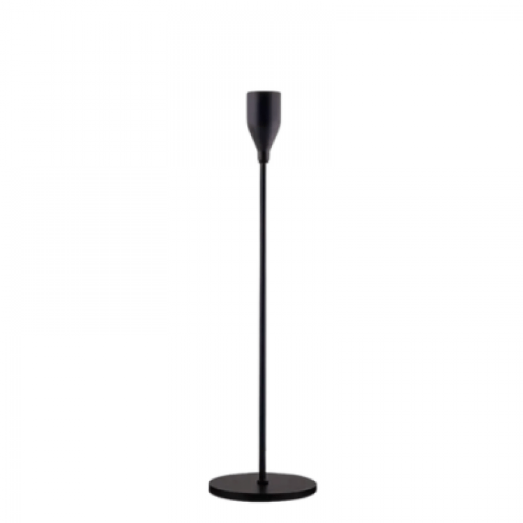 Long Stemmed Black Taper Holder, Large