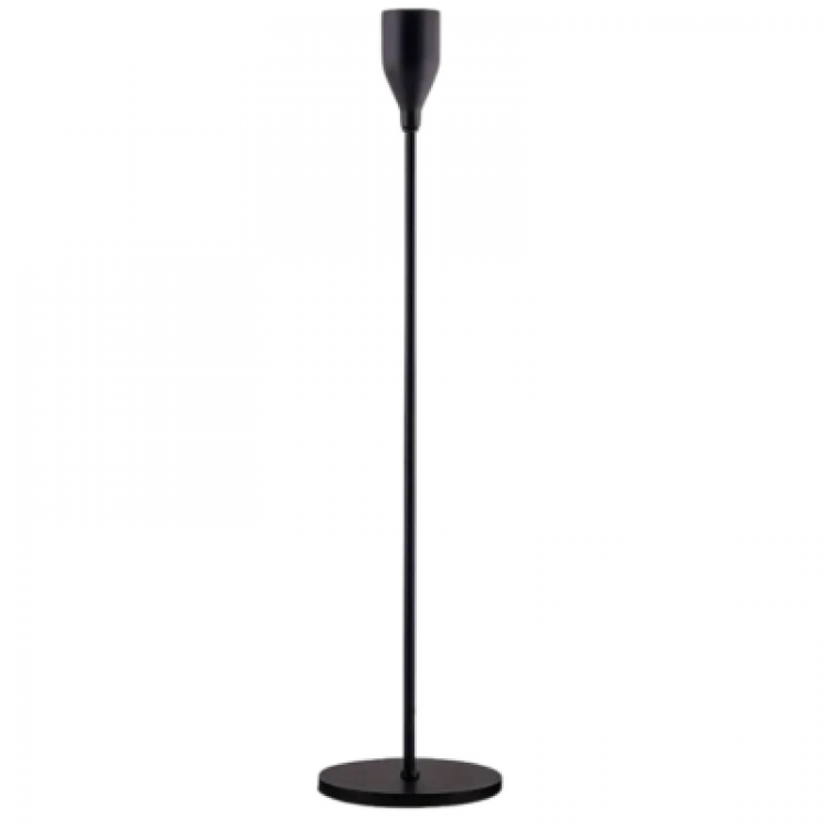 Long Stemmed Black Taper Holder, Medium