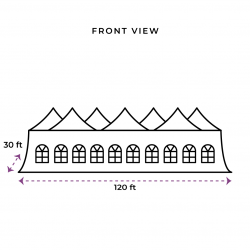 30x120 Pole Tent