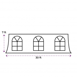 30' Window Tent Wall