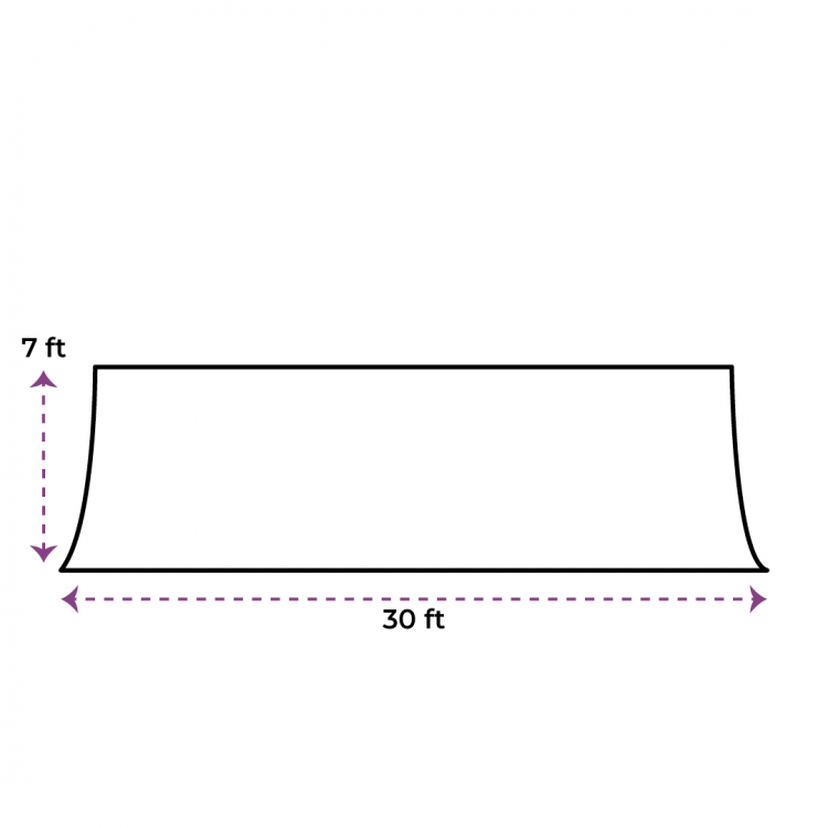 30' Solid Tent Wall