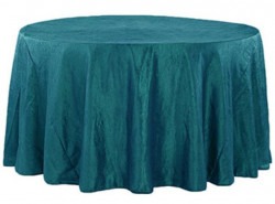 Blue, Turquoise Taffeta Floor Length Round Tablecloths