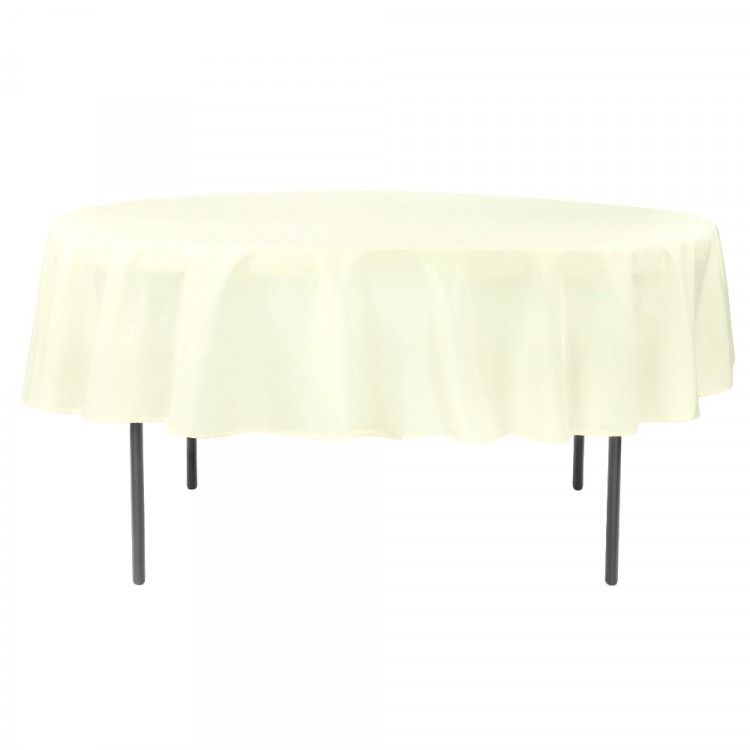 Ivory, Polyester 85 x 85 Round