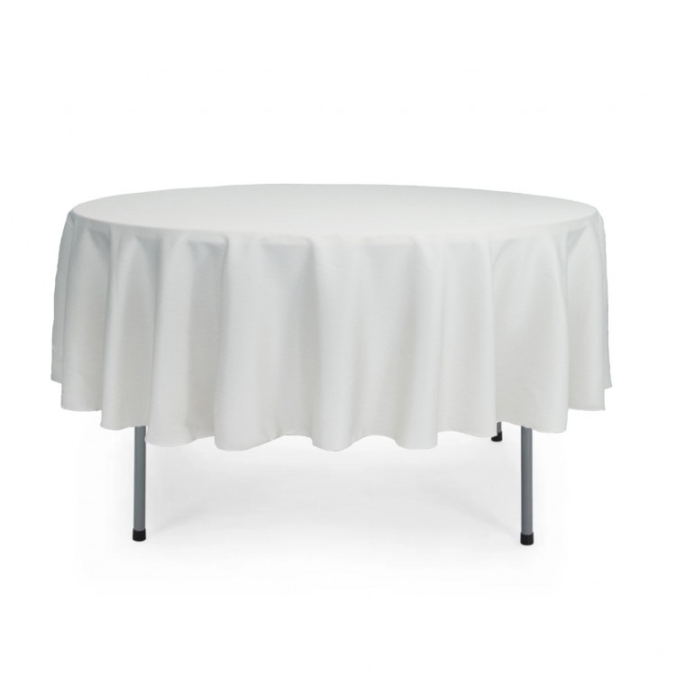 White, Polyester 85 x 85 Round