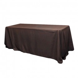 Brown, Taffeta Floor Length Rectangle