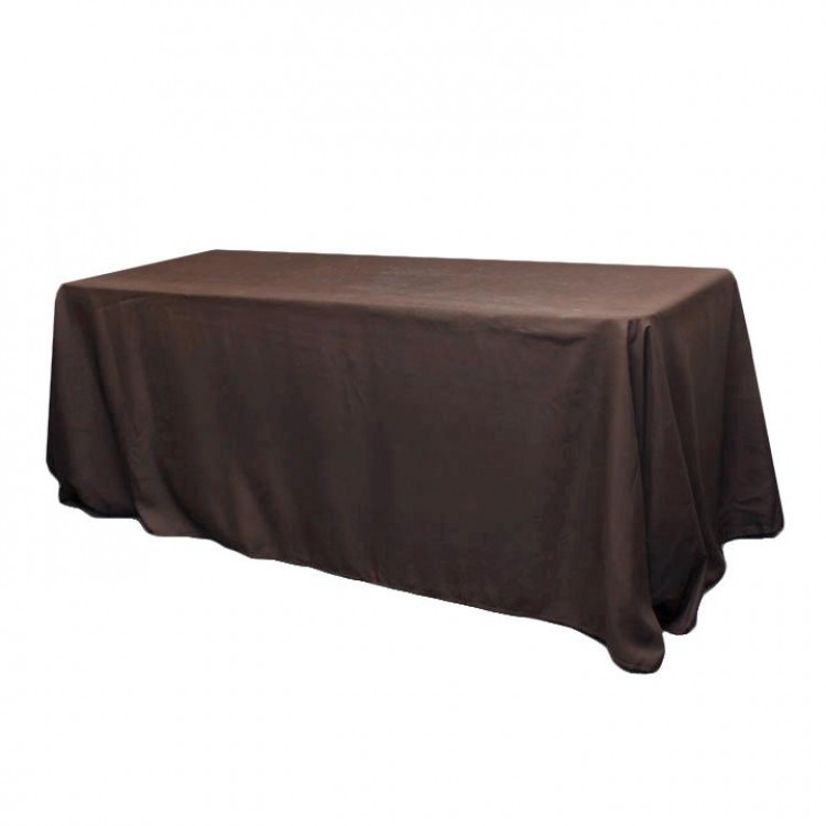 Brown, Taffeta Floor Length Rectangle Tablecloths