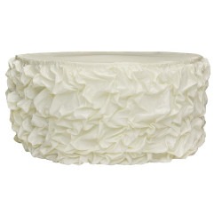 *Ivory, Satin 40' Princess Table Skirt
