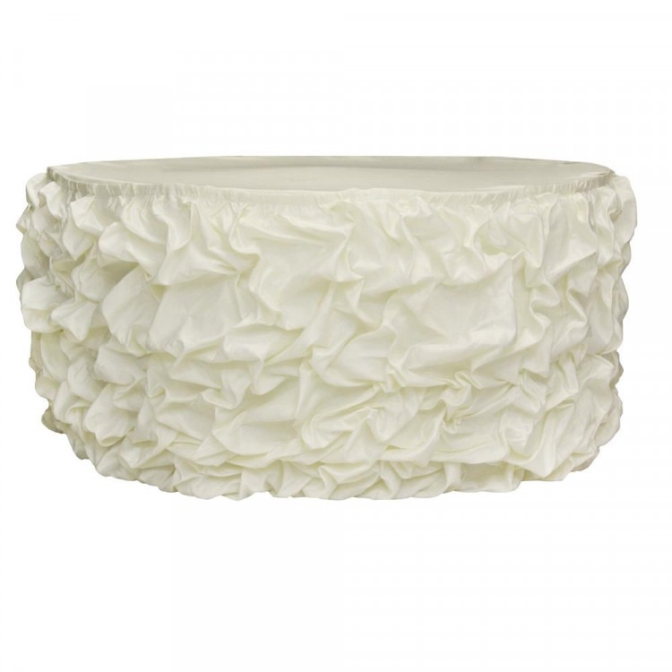 *Ivory, Satin 40' Princess Table Skirt