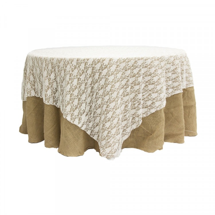 *White Lace Overlay, 72 x 72