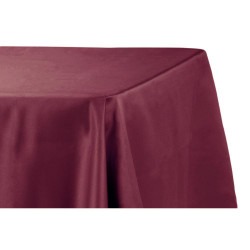 Red, Merlot Satin Floor Length Rectangle