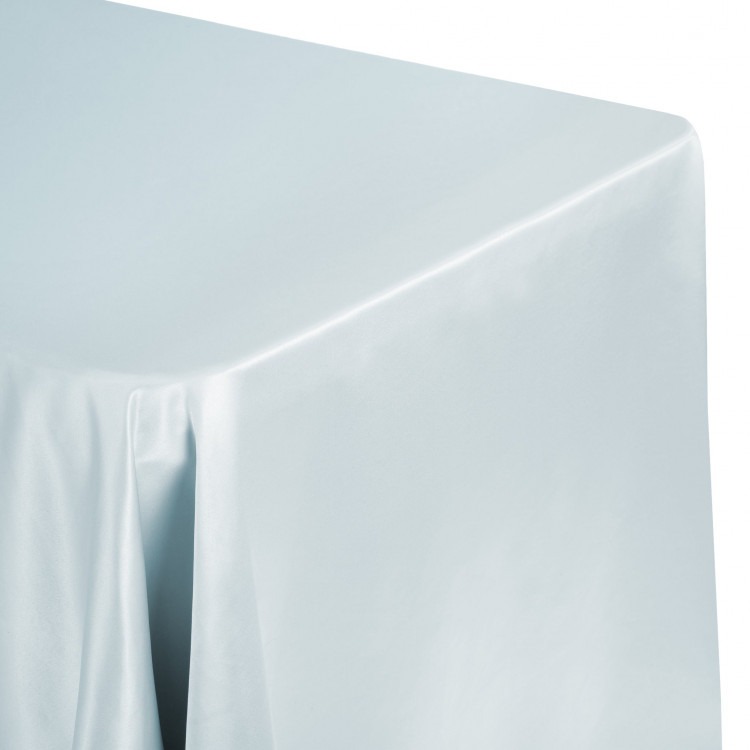 Blue, Dusty Matte Satin Floor Length Rectangle
