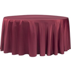 Red, Merlot Satin Floor Length Round