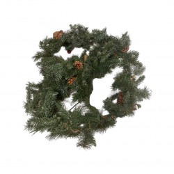 8' Frosted Pine Garland with Pinecones