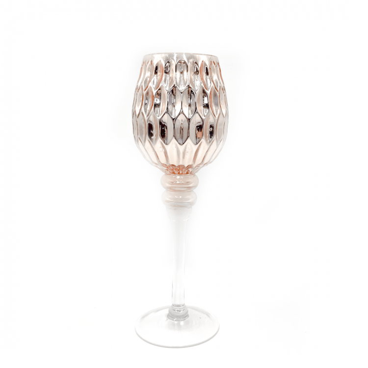 *Rose Gold Hurricane Vase, Medium