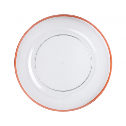 *Rose Gold Trim Acrylic Charger Plate