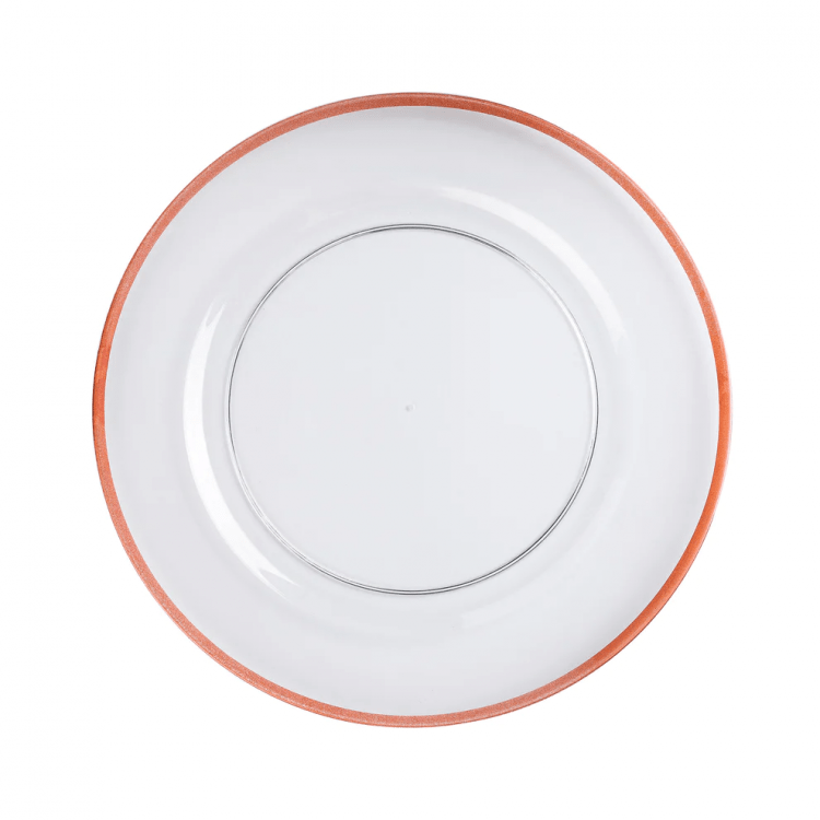 *Rose Gold Trim Acrylic Charger Plate