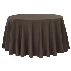 Brown, Taffeta Floor Length Round