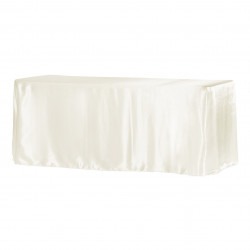 Ivory, Satin Floor Length Rectangle