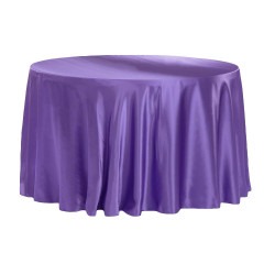 Purple, Royal Satin Floor Length Round