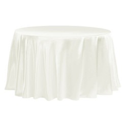 Ivory, Satin Floor Length Round