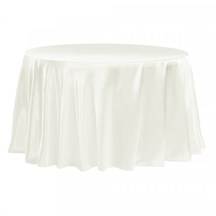 Ivory, Satin Floor Length Round