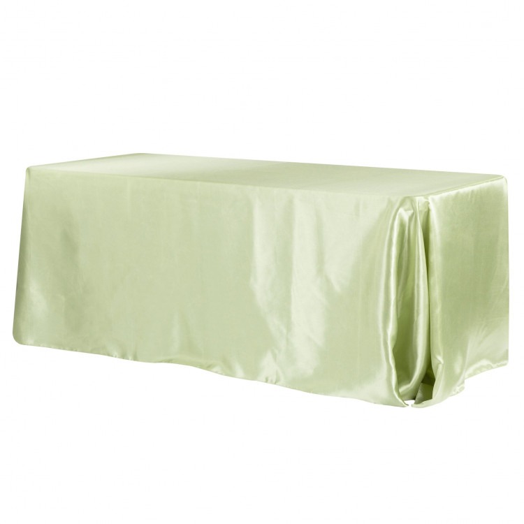 Green, Sage Taffeta Floor Length Rectangle Tablecloths Green, Sage Taffeta Floor Length Rectangle Tablecloths