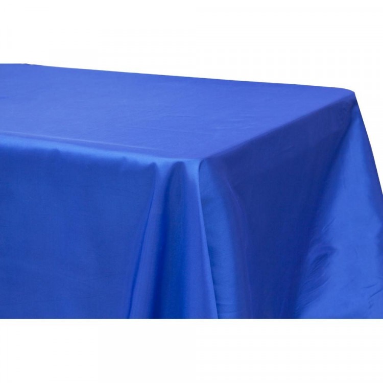 Blue, Royal Taffeta Floor Length Rectangle Tablecloths Blue, Royal Taffeta Floor Length Rectangle Tablecloths