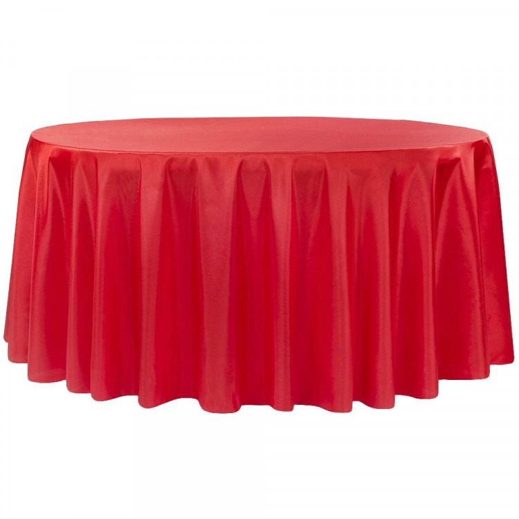 Red, Crimson Taffeta Floor Length Round Tablecloths Red, Crimson Taffeta Floor Length Round Tablecloths