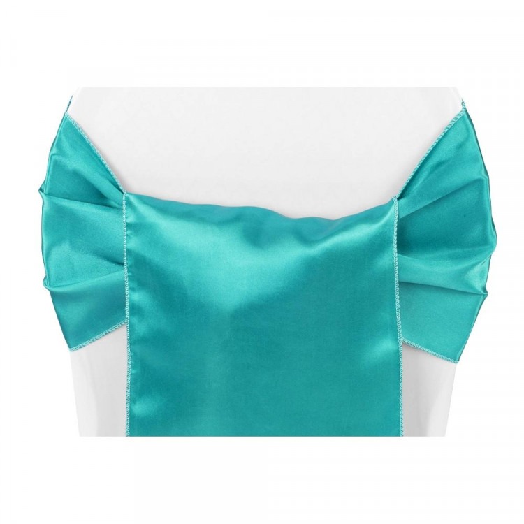 *Blue, Teal Satin Chair Sash