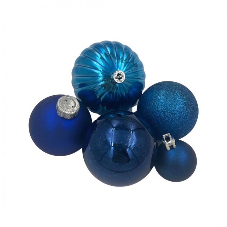 Assorted Blue Christmas Balls