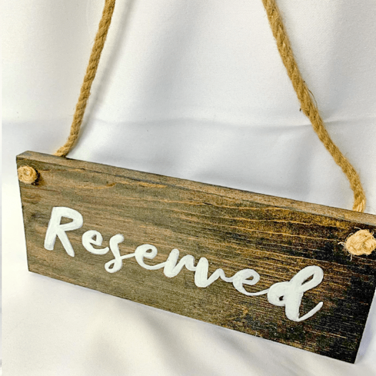 *Reserved Sign, Hanging