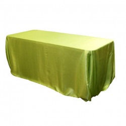 Green, Apple Taffeta Floor Length Rectangle Tablecloths