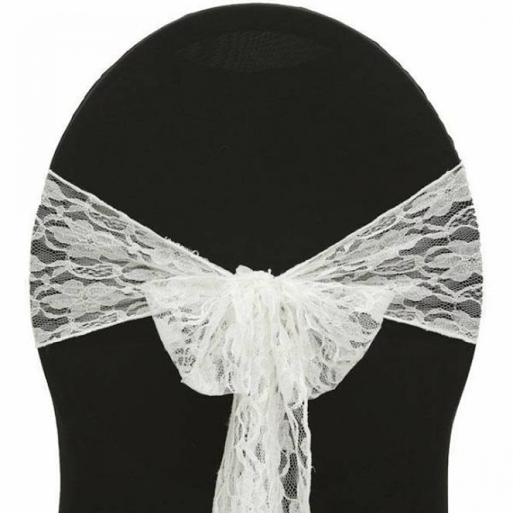 *Ivory, Lace Chair Sash