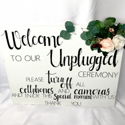 *Unplugged Ceremony Sign, Canvas