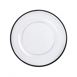 Black Trim Acrylic Charger Plate