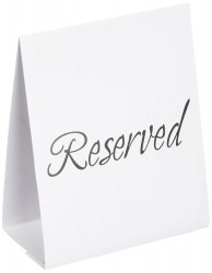 Black Self Standing Reserved Sign