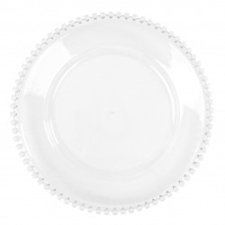 Clear Beaded Charger Plate