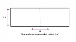 Solid Legacy Side Wall, 15' x 8.5'