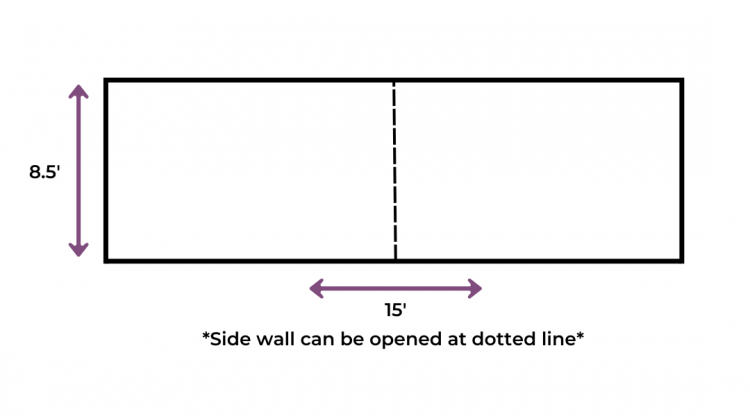 Solid Legacy Side Wall, 15' x 8.5'
