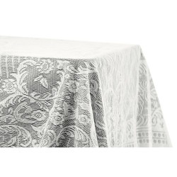 *White Lace Overlay, 60 x 120