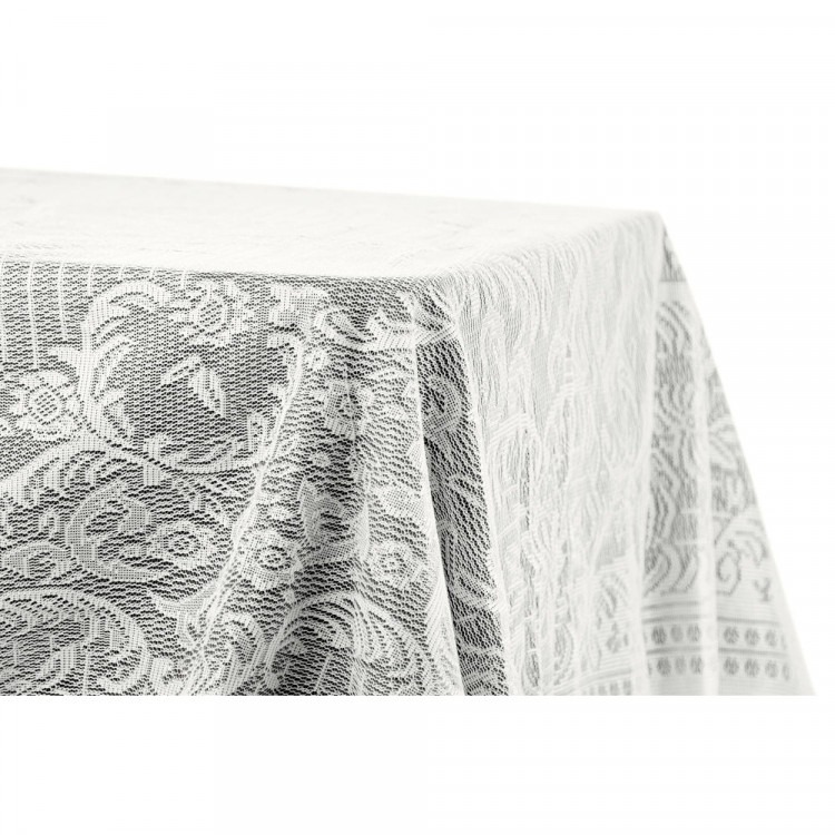 *White Lace Overlay, 60 x 120