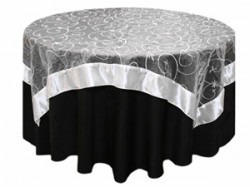 *White Swirl Overlay, 72 x 72