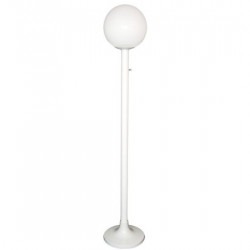 White Lamp Post, Single Globe