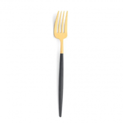 Matte Gold and Black Dinner Fork