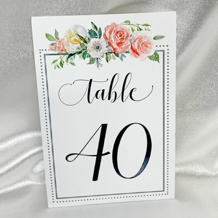*Paper Bouquet Table Numbers
