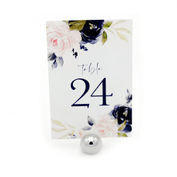 *Navy Flowers, Paper