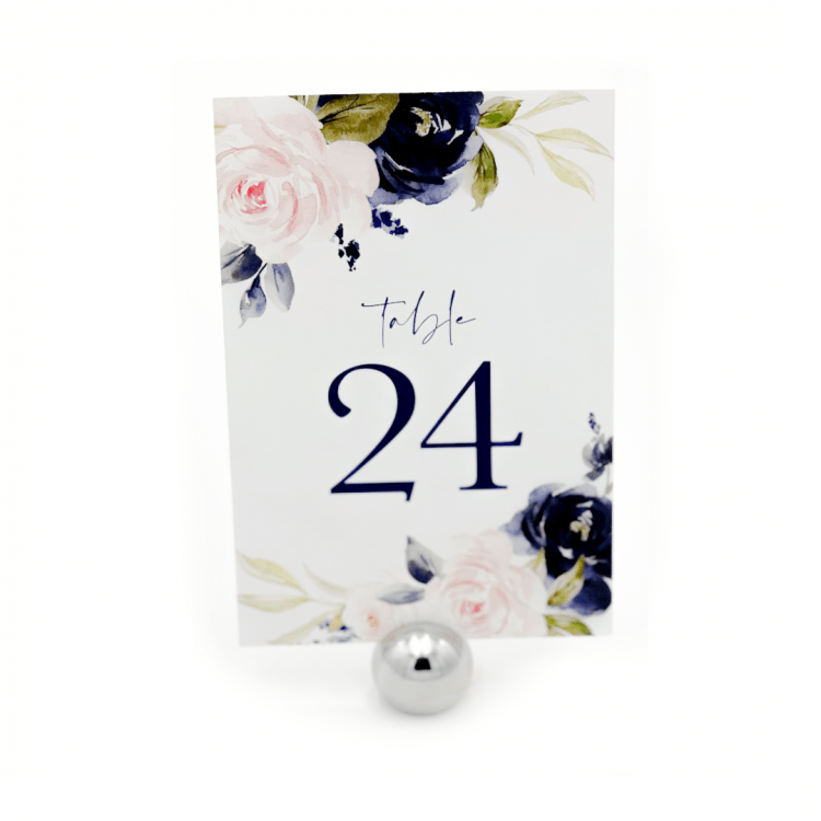 *Navy Flowers, Paper