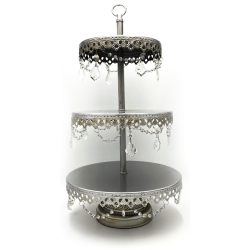 *Silver Crystal Cupcake Stand